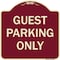 Signmission Designer Series-Guest Parking Only, Burgungy Heavy-Gauge Aluminum, 18" x 18", BU-1818-9836 A-DES-BU-1818-9836 - alternate 1